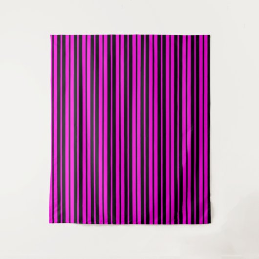 Paarse zwarte verticale strepen patroonontwerp wandkleed (Voorkant)