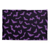 Paarse zwarte vleermuizen schrikbeeld kussensloop (Achterkant)