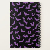 Paarse zwarte vleermuizen schrikbeeld planner (Achterkant)
