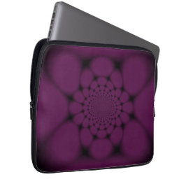 Paarse zwarte vlinder Petal Laptop Sleeve