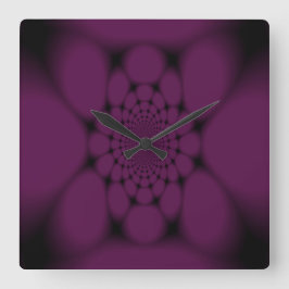 Paarse zwarte vlinder Petal Vierkante Klok