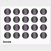 Paarse/Zwarte Vlinder Sweet 16 Envelope Sticker (Vel)