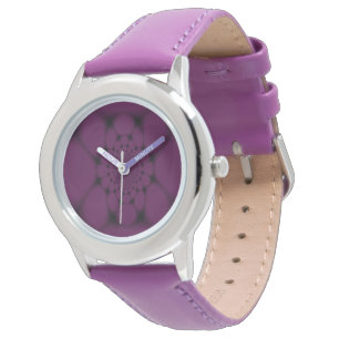 Paarse Zwarte Vlinderbloemblad  Horloge