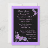 Paarse zwarte vlinderbloemflorale PERSONALIZE Kaart (Voorkant)