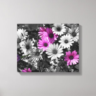 Paarse zwarte vloerbedekking Gedeeltelijke kleur Canvas Afdruk