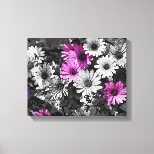 Paarse zwarte vloerbedekking Gedeeltelijke kleur Canvas Afdruk (Voorkant)