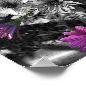 Paarse zwarte vloerbedekking Gedeeltelijke kleur Poster (Hoek)