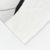 paarse zwarte voetballen atletische inrichting fleece deken (Hoek)