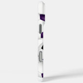 paarse zwarte voetballen monogrammed Case-Mate iPhone case (Achterkant / Rechts)