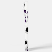 paarse zwarte voetballen monogrammed Case-Mate iPhone case (Achterkant / Links)