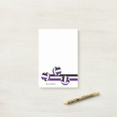 paarse zwarte volleyballen strepen spelersnaam post-it® notes (Op bureau)