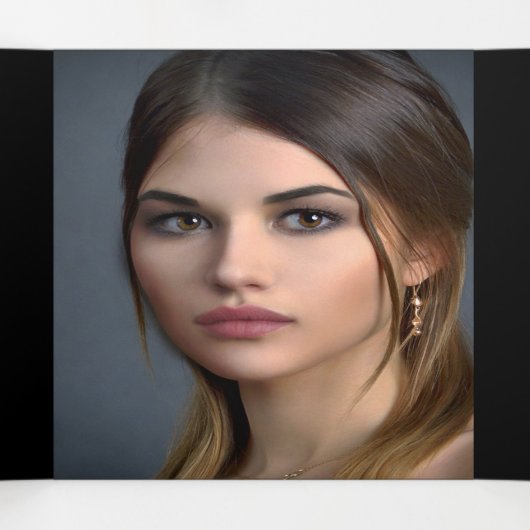 Paarse zwarte vrouwen PHOTO roos glitter Drieluik Uitnodiging (Binnenkant midden)