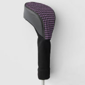 Paarse zwarte weefpatroon golfheadcover (Schuin)