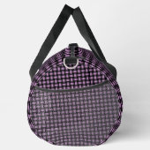 Paarse Zwarte Weefpatroon Grote Duffel Tas (Rechts)