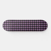 Paarse zwarte weefpatroon persoonlijk skateboard (Horizontaal)