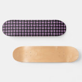 Paarse zwarte weefpatroon persoonlijk skateboard (Horizontaal)