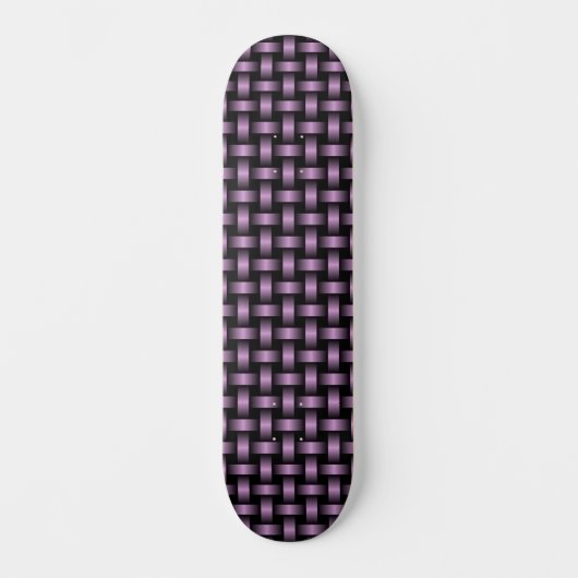 Paarse zwarte weefpatroon persoonlijk skateboard (Voorkant)