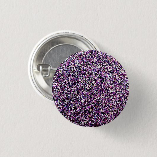 Paarse zwarte witte confetti ronde button 3,2 cm (Voorkant /achterkant)