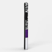 Paarse, zwarte, witte Damask iPhone 5 Hoesje (Achterkant/rechts)