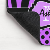 Paarse, zwarte, witte Zebra en Stippen Mousepad Muismat (Hoek)