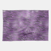 Paarse zwarte zebra print theedoek (Horizontaal)