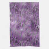 Paarse zwarte zebra print theedoek (Verticaal)