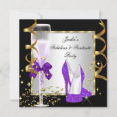 Paarse Zwarte Zilveren Vrouwendag Kaart (Voorkant)