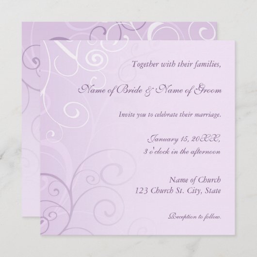 Paarse zwemkaarten kaart (Voorkant / Achterkant)