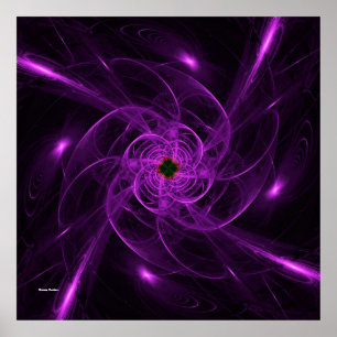 Paarse Zwemmen Poster