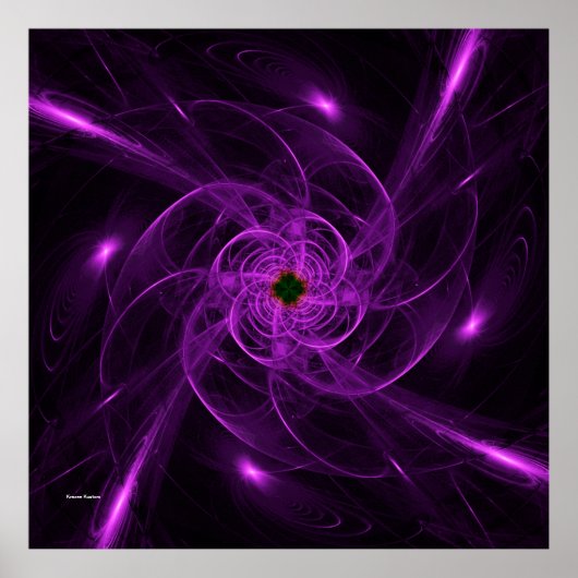 Paarse Zwemmen Poster (Voorkant)