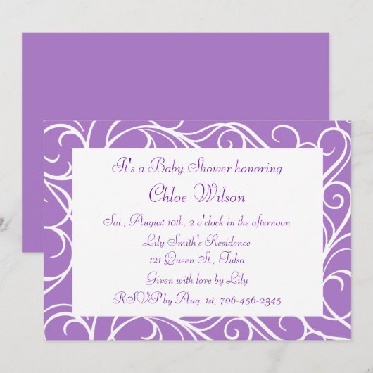 Paarse zwendels Kaart (Voorkant / Achterkant)