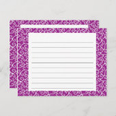 Paarse zwenkkaart briefkaart (Voorkant / Achterkant)