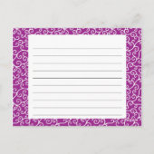 Paarse zwenkkaart briefkaart (Achterkant)