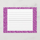 Paarse zwenkkaart briefkaart (Voorkant)