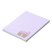 Paarse zwenkkoeken notitieblok (Linkerzijde)