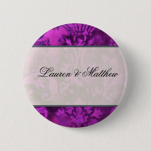 Paarse zwijn ronde button 5,7 cm (Voorkant)