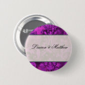 Paarse zwijn ronde button 5,7 cm (Voorkant /achterkant)