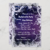 Paarse Zwirls Bachelorette Kaart (Voorkant / Achterkant)