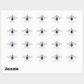 Paarse Zwirls Guitar Dank je Stickers (Vel)