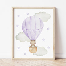 Paarsehete luchtballon, Dieren, Beer, Sterren
