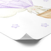 Paarsehete-luchtballon, Dieren, Olifant, Sterren Poster (Hoek)