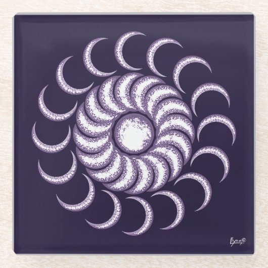Paarsemaan kind glazen onderzetter (Voorkant)