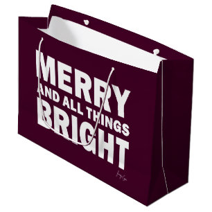 Paarsrode, Bourgogne Kado Zak Merry & Bright Groot Cadeauzakje