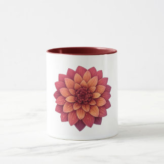 Paarsrode Combo Mok - Dahlia Bloem