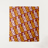 Paarsrode en Gouden Afstudeerachtergrond Wandkleed (Voorkant)