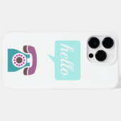 Paarsste Hallo Mint Retro Telefoon Case-Mate iPhone Case (Achterkant (horizontaal))