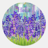 Paarsste Hallo Sticker Lupine bloemen (Voorkant)