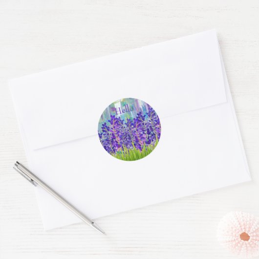 Paarsste Hallo Sticker Lupine bloemen (Envelop)