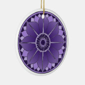 Paarsste New age Spirituele bloemen Lotus Keramisch Ornament (Rechts)