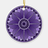 Paarsste New age Spirituele bloemen Lotus Keramisch Ornament (Voorkant)